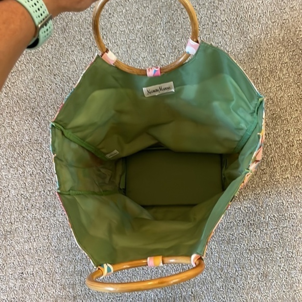 Neiman Marcous Bamboo Handle Mod Shopping Bag - Picture 4 of 4